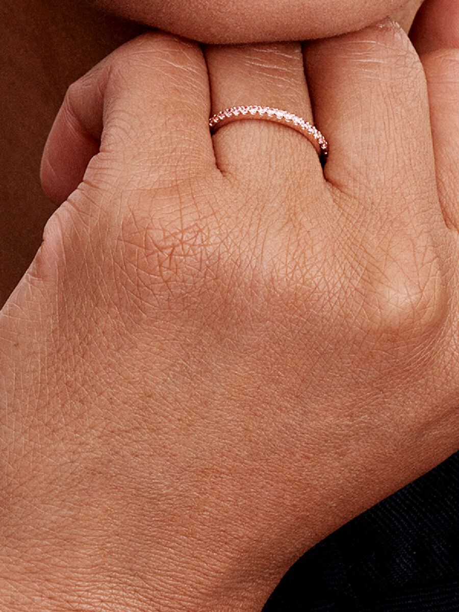Pandora Anello Pavè Fascia Sottile 182999C01