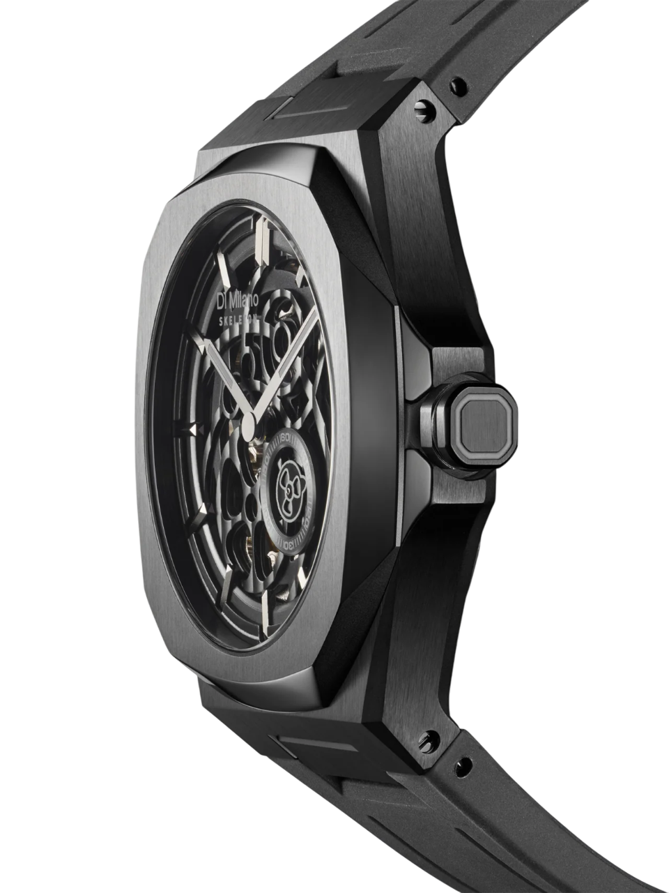 D1 Milano Skeleton Rubber Rose Gold D1-SKRJ12