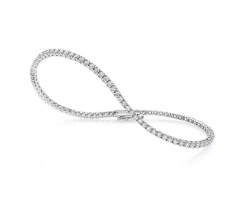  Poetry Saturn Tennis Bracelet in White Gold and Diamonds 2.45 ct