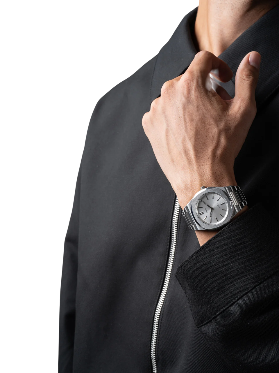 D1 Milano Skeleton Rubber Rose Gold D1-SKRJ12