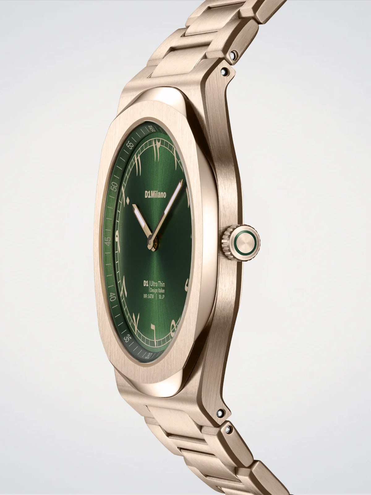 D1 Milano Skeleton Rubber Rose Gold D1-SKRJ12