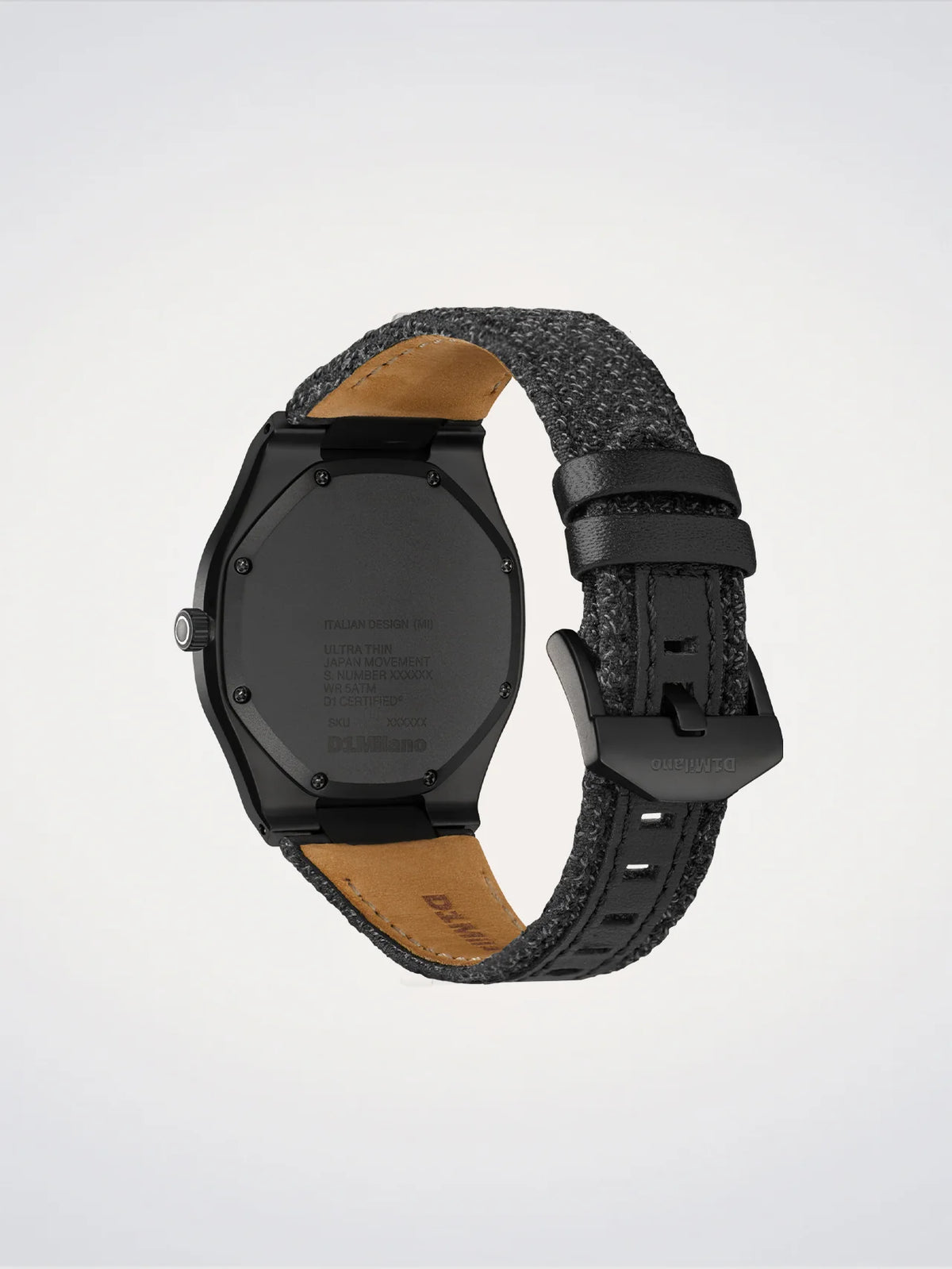 D1 Milano Ultra Thin 39 mm Black Kevlar D1-UHKJ01