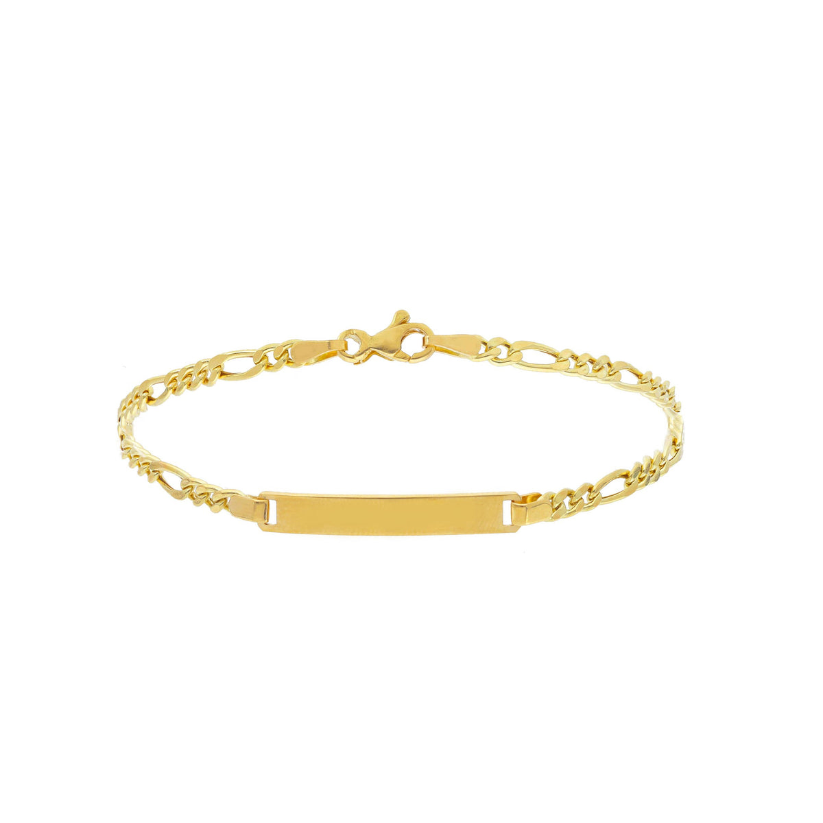 Maiocchi Gold Bracciale 3 + 1 con Piastra in Oro Giallo 18kt Sezione 2,80 MM