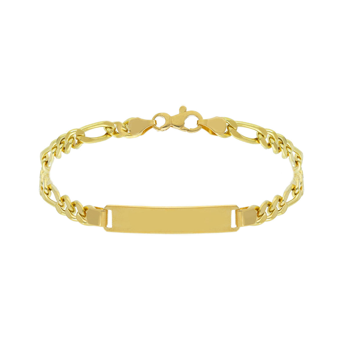 Maiocchi Gold Bracciale 3 + 1 con Piastra in Oro Giallo 18kt Sezione 5,0 MM