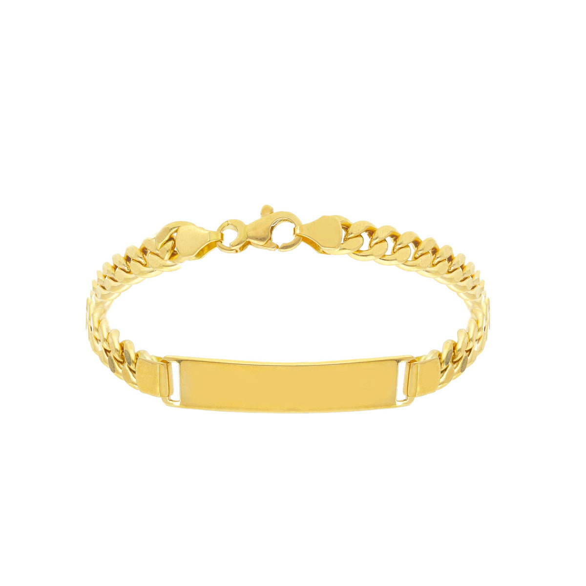 Maiocchi Gold Bracciale Grumette con Piastra in Oro Giallo 18kt Sezione 5,80 MM