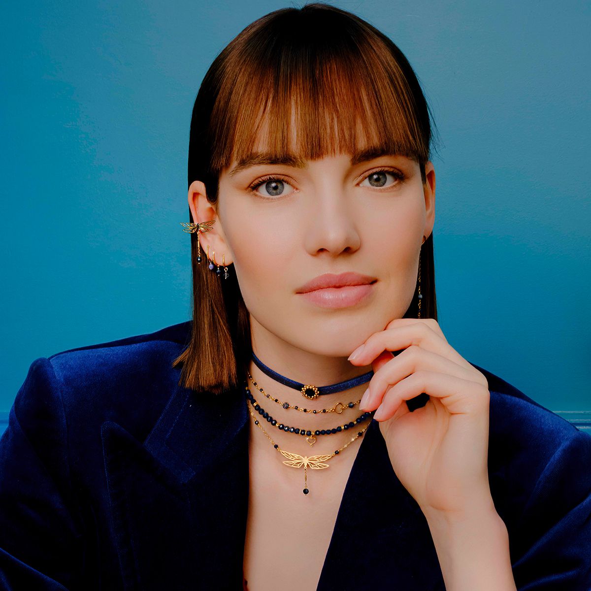 Maman et Sophie Bracciale Rubino e Acquamarina BRMES1MSRB