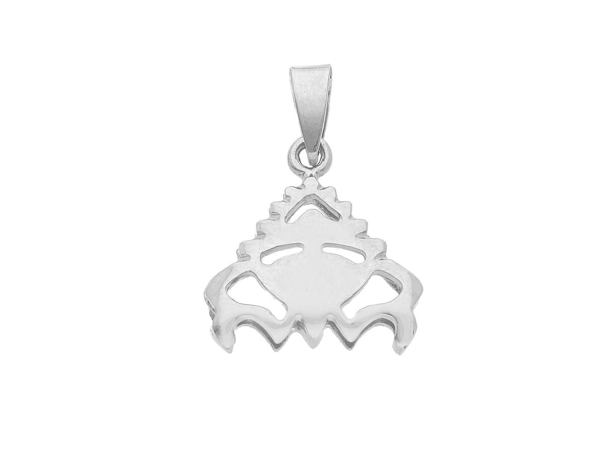  Zodiac Sign Pendant Silhouette in 18kt White Gold Cancer