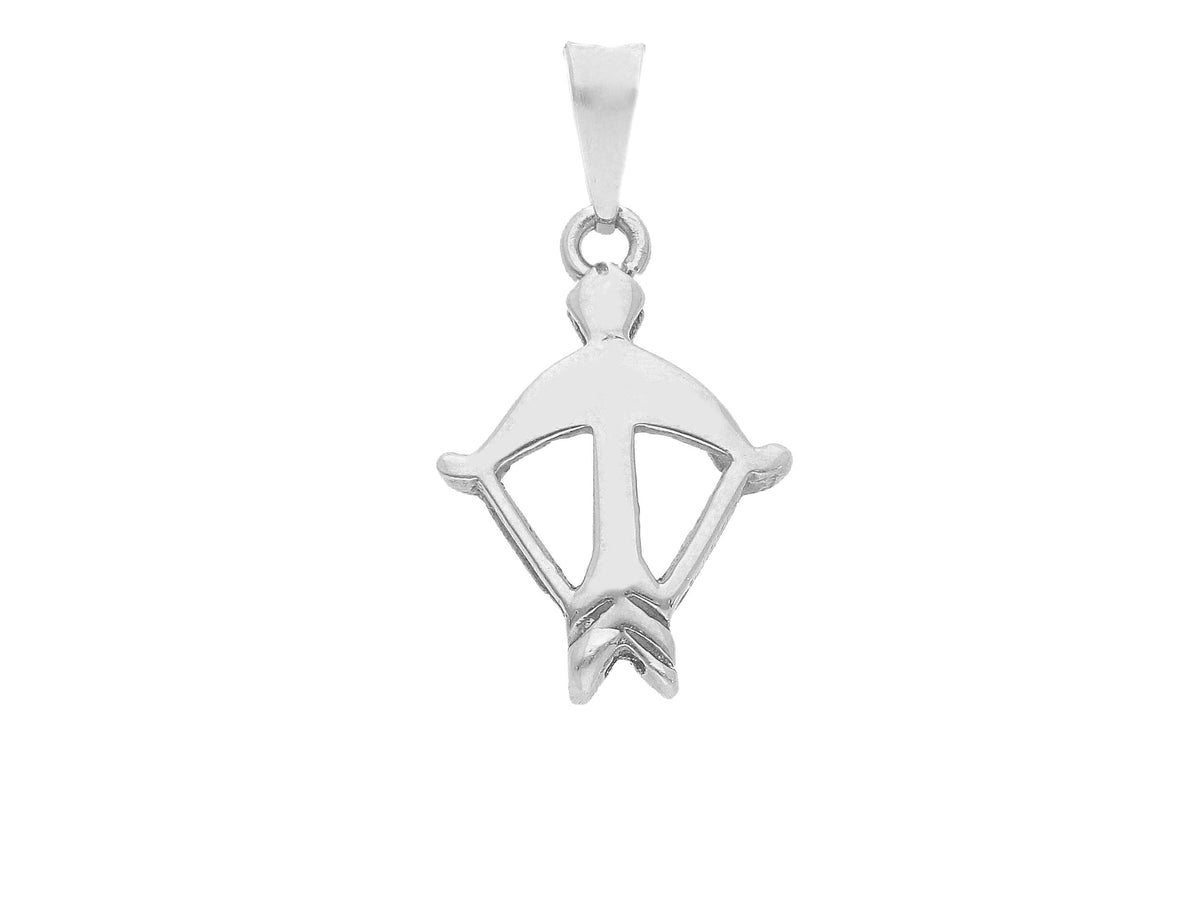  Zodiac Sign Pendant Silhouette in 18kt White Gold Sagittarius