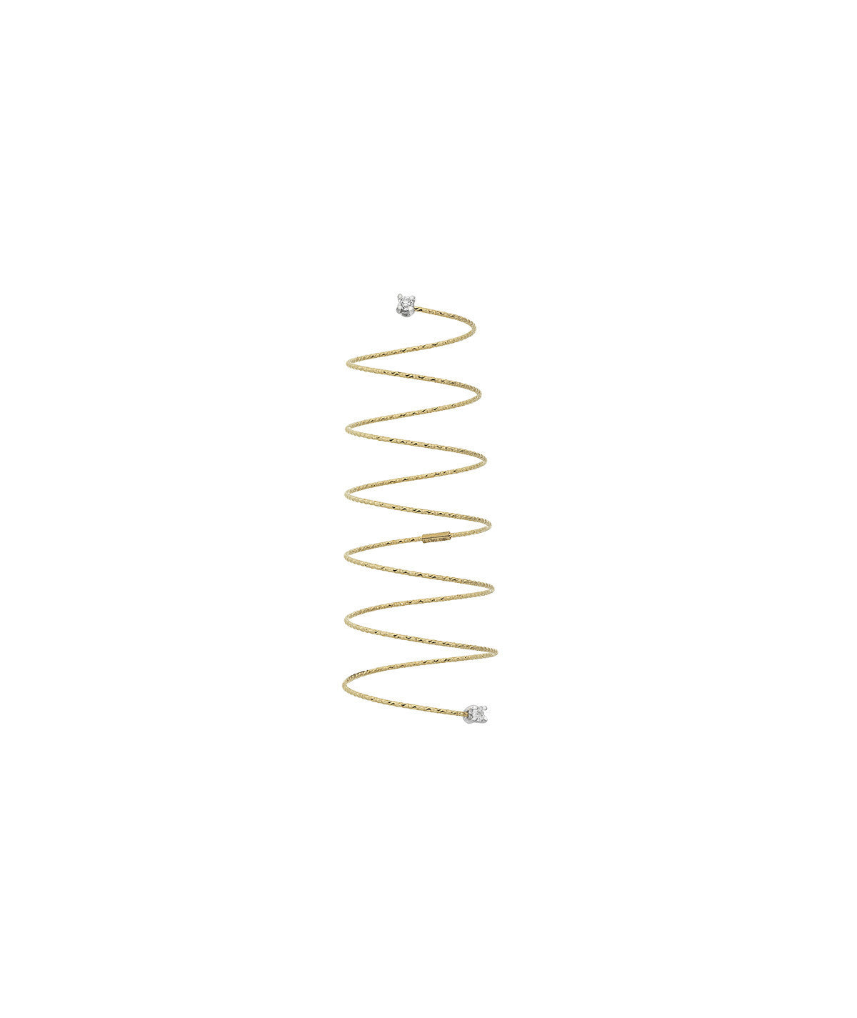 MagicWire Anello Silenzio Oro Giallo Spirale e Diamanti 13-AS-GD-01