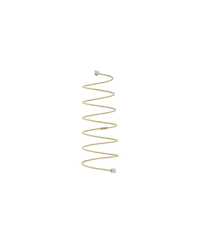 MagicWire Anello Silenzio Oro Giallo Spirale e Diamanti 13-AS-GD-01