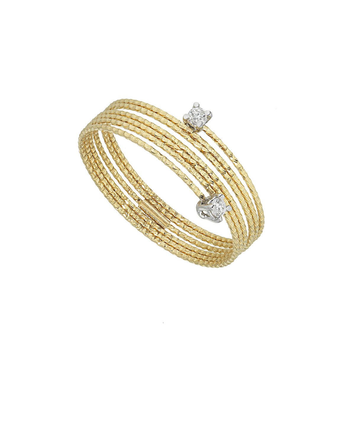 MagicWire Silence Ring Yellow Gold and Diamonds 14-A-GD-01