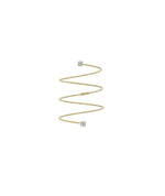 MagicWire Anello Silenzio Oro Giallo Mezza Spirale e Diamanti 62-AS-GD-01
