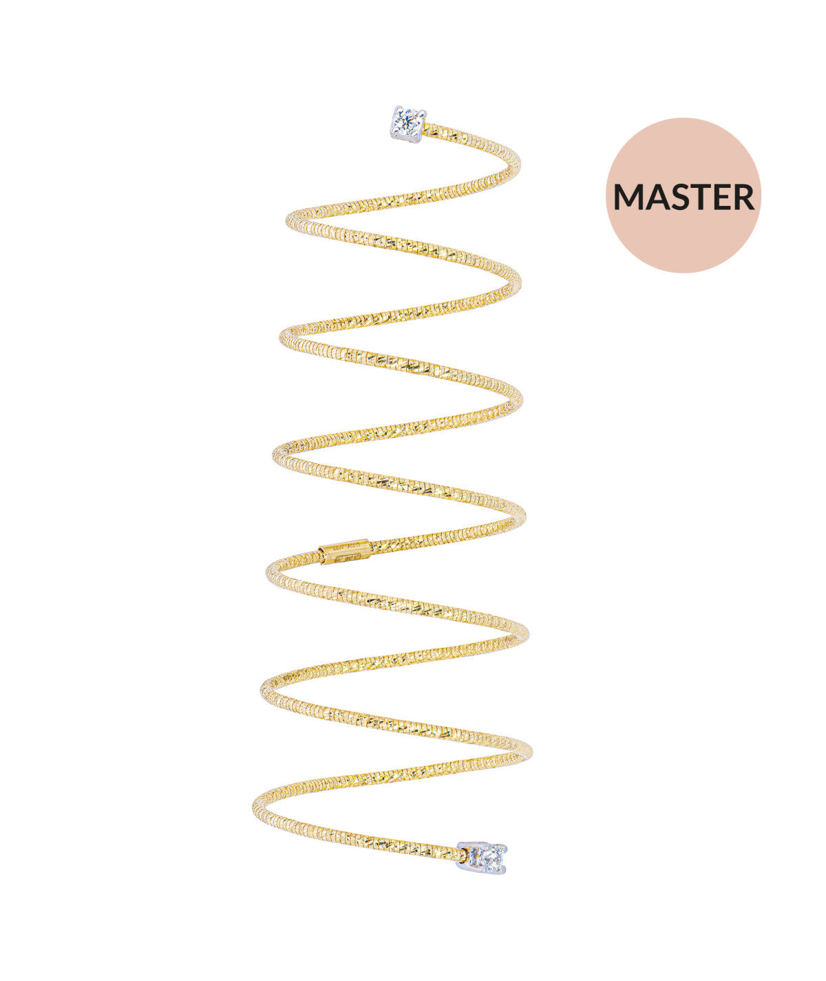 MagicWire Anello Silenzio Master Oro Giallo Spirale e Diamanti 239-A1S-GD-01
