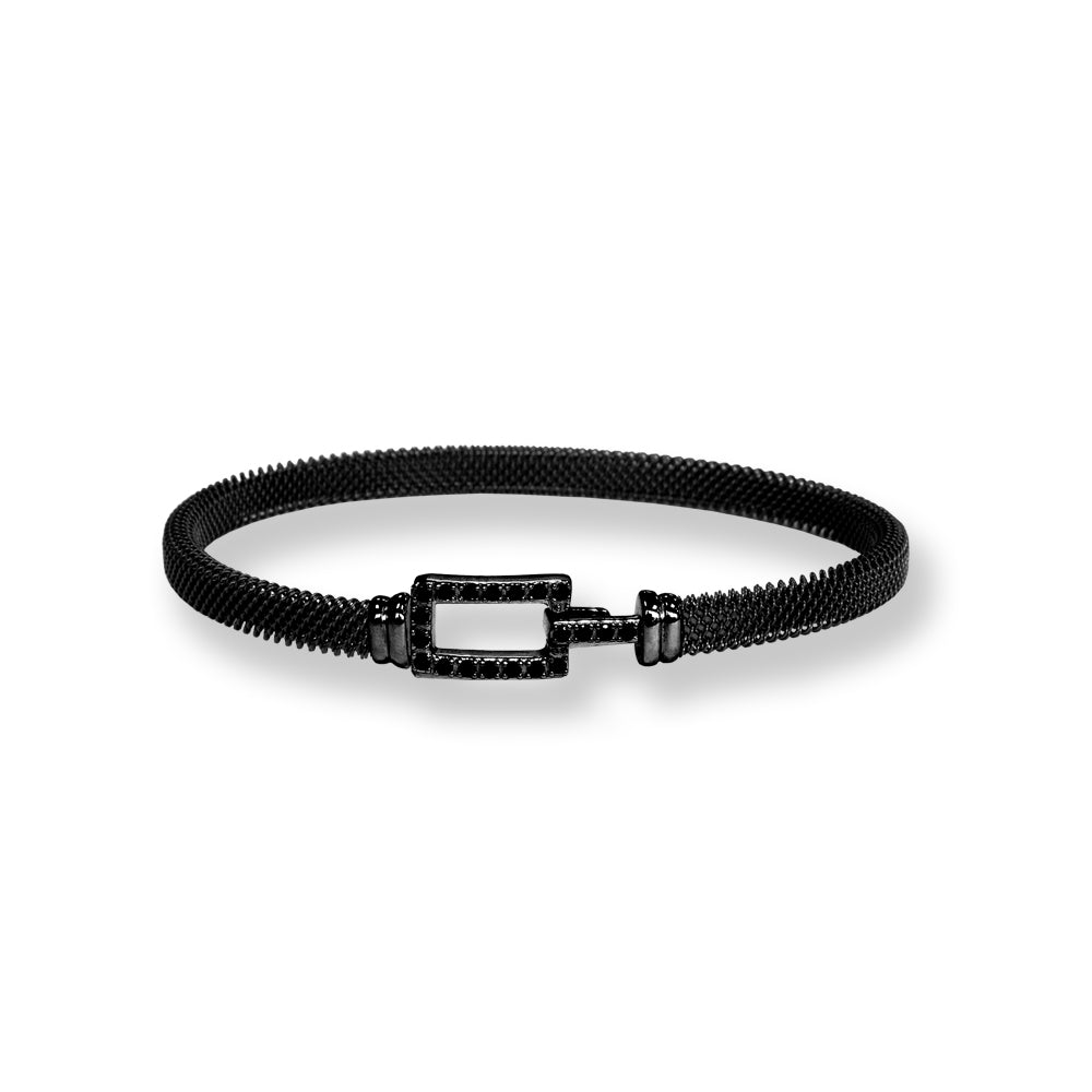 Borsari Bracciale Kaleido acciaio e chiusura in argento 925% e Zirconi BR-KAG04RGNU