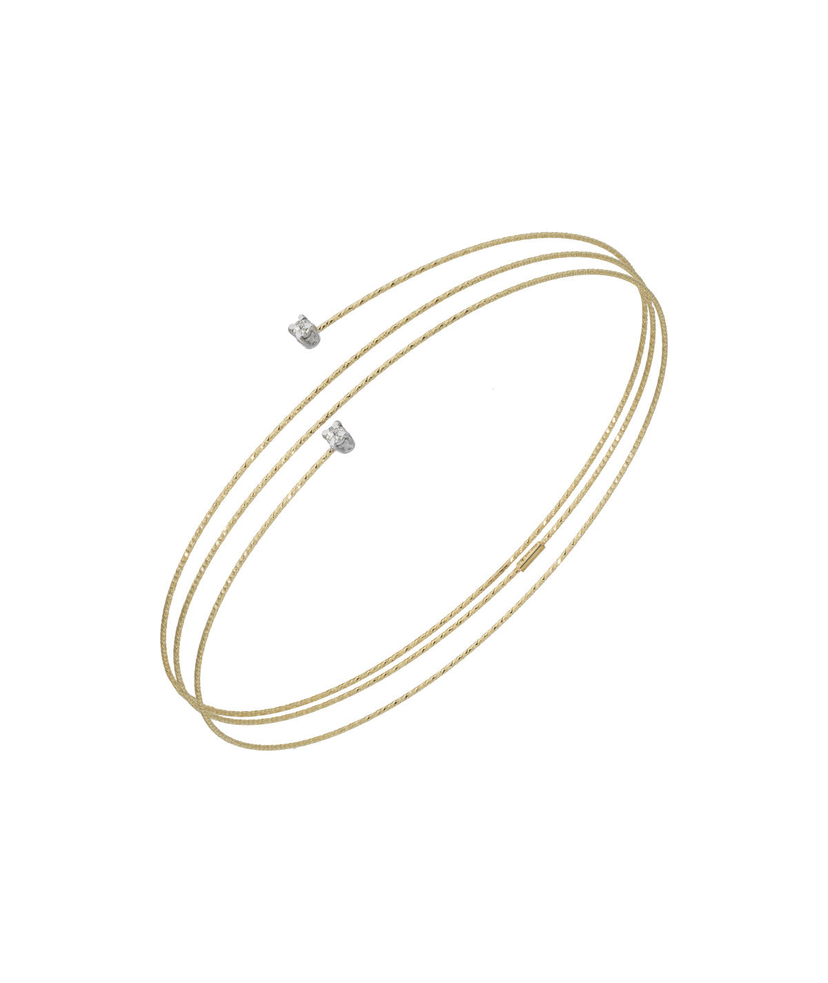 MagicWire Bracciale Silenzio 3 Fili Oro Giallo e Diamanti 16-B3F-GD-01