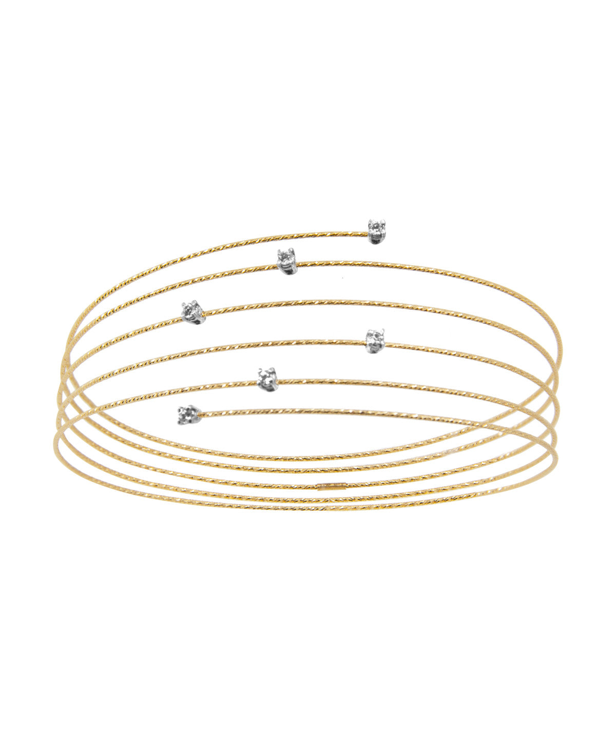 MagicWire Bracciale Stardust 5 Giri Oro Giallo e Diamanti 39-B-GD-01
