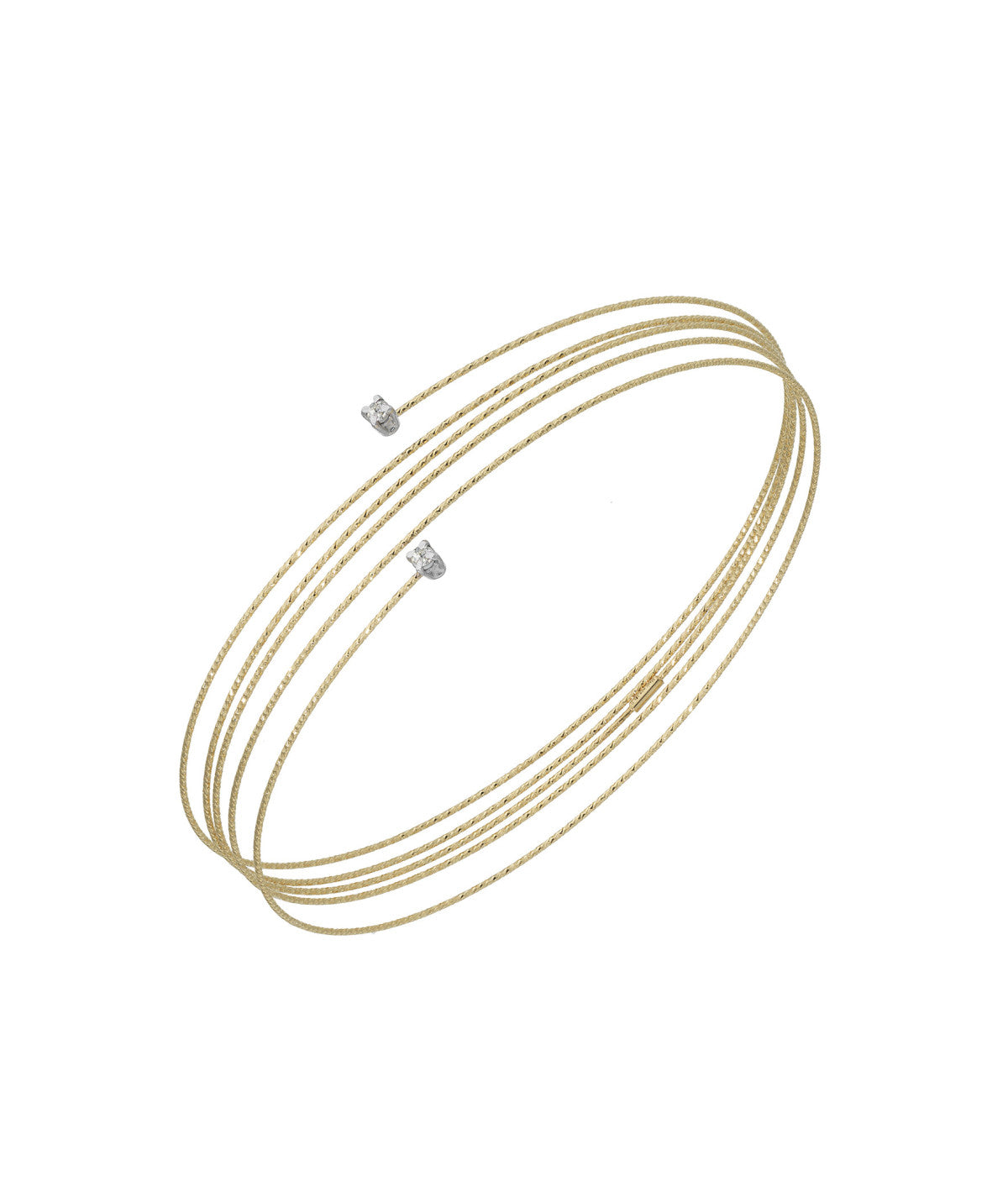MagicWire Bracciale Silenzio 5 Giri Oro Giallo e Diamanti 16-B5F-GD-01