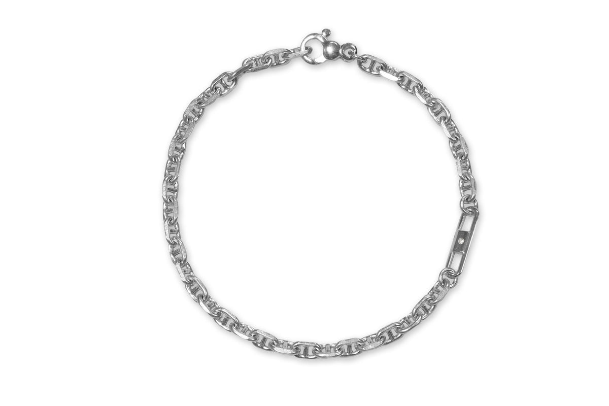 Borsari Bracciale Torque in Argento 925% e Diamante BR-TOR01AR