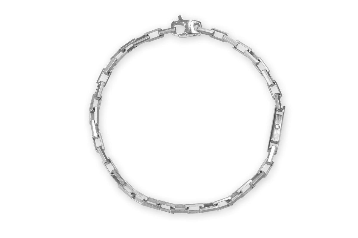 Borsari Bracciale Torque in Argento 925% e Diamante BR-TOR01BR