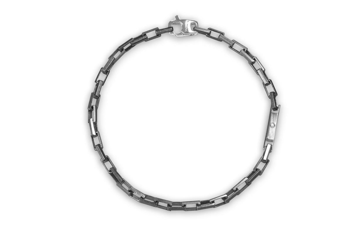 Borsari Bracciale Torque in Argento 925% Black e Diamante BR-TOR03BR