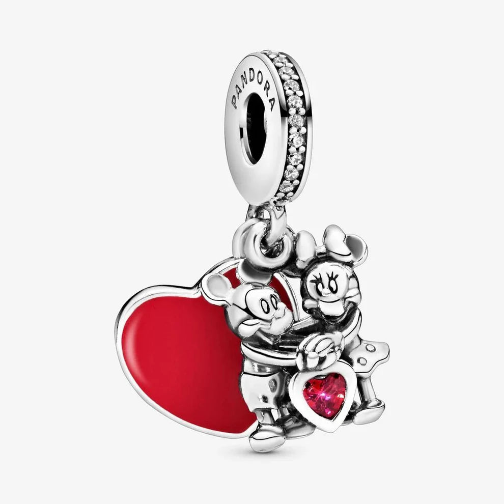 Pandora Charm Pendente Amore con Mickey Mouse e Minnie 797769CZR