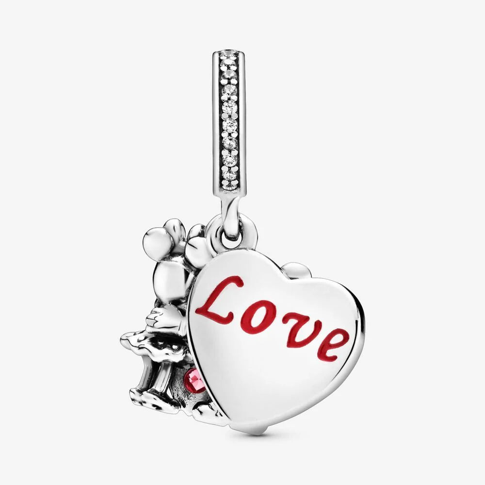 Pandora Charm Pendente Amore con Mickey Mouse e Minnie 797769CZR