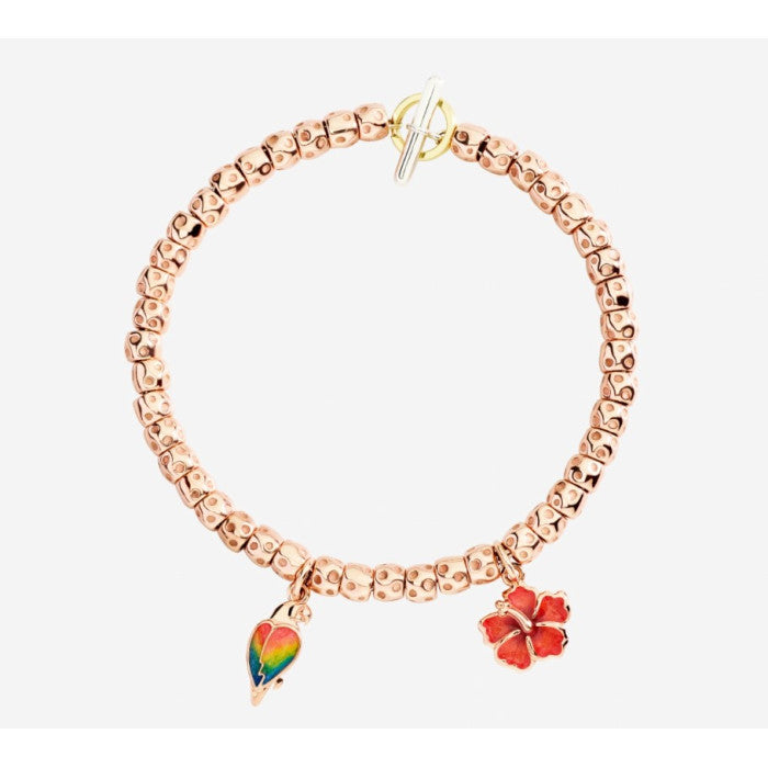 Dodo Ciondolo Camaleonte Oro Rosa 9kt e Smalto