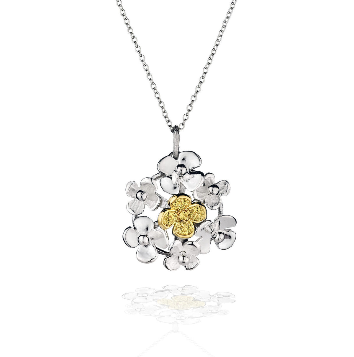 Quaglia Collier Anima Argento Oro Giallo e Zaffiri Gialli B009+C725.1p.ZG_Co_AO