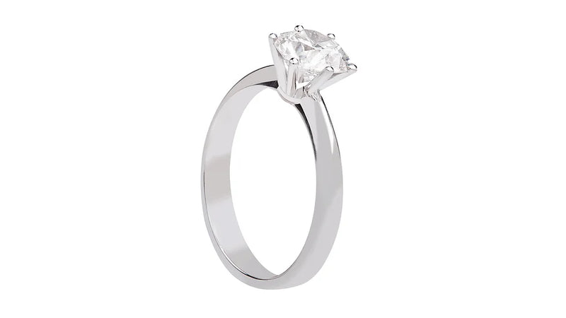 Freelight Solitaire Ring in White Gold and Diamond 0.51 Ct D VS1