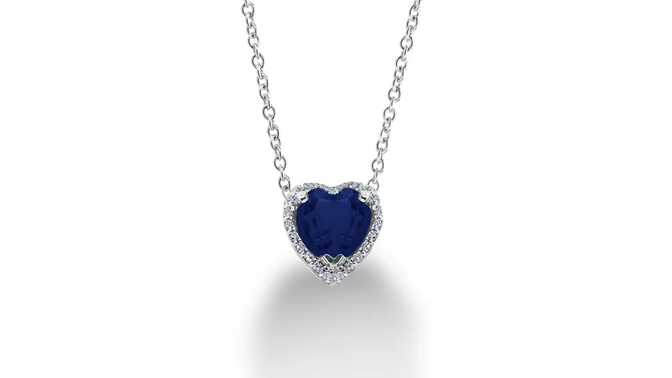 Freelight Choker in White Gold and Heart-Cut Sapphire