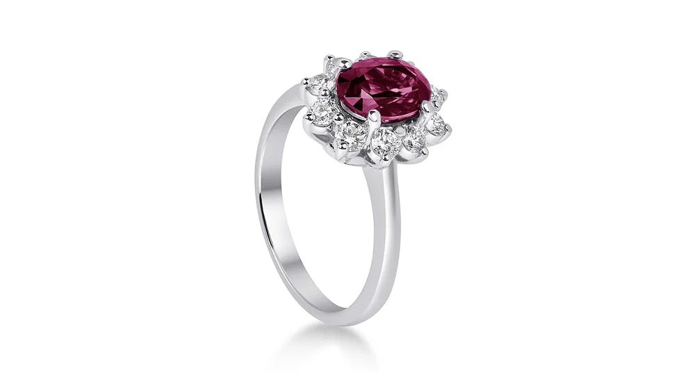 Freelight Ring in White Gold and Ruby