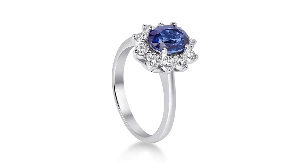 Freelight Ring in White Gold and Sapphire