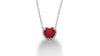  Freelight Choker in White Gold and Heart-Cut Ruby