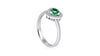  Freelight Ring in White Gold and Heart Cut Emerald