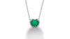  Freelight Choker in White Gold and Heart Cut Emerald
