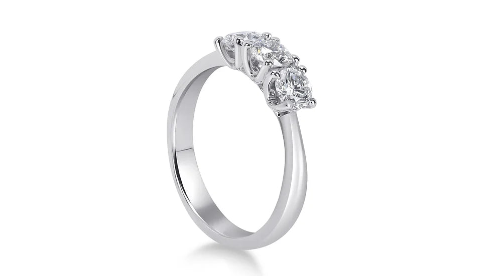 Freelight Trilogy Ring in White Gold and Diamond 1.23 Ct F VS