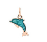  Dodo Star Charm in 9kt Rose Gold and Fluo Pink Enamel