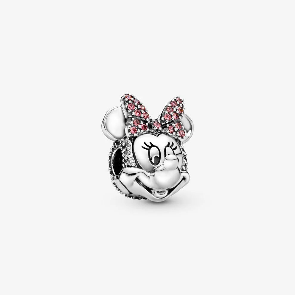 Pandora Clip Minnie With Pink Bow and Pavé 797496CZS