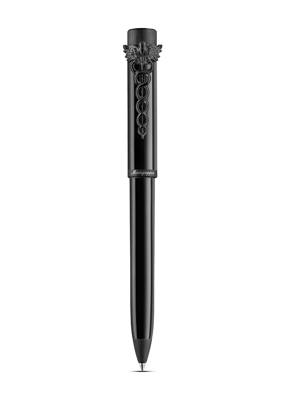 Montegrappa Penna a Sfera Zero Caduceus IP Ultra Black