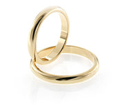 Pair of Francesina wedding rings in 18kt yellow gold