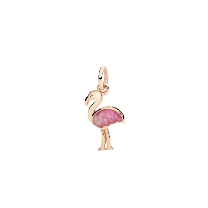Dodo Ciondolo Fenicottero Oro Rosa & Smalto