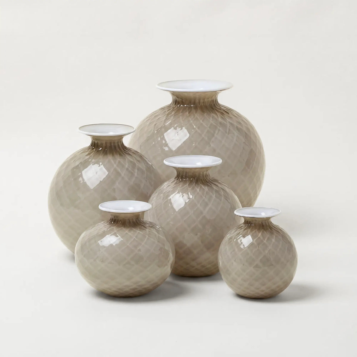 Venini Monofiore Ballton 100.18 Snow Cristallo