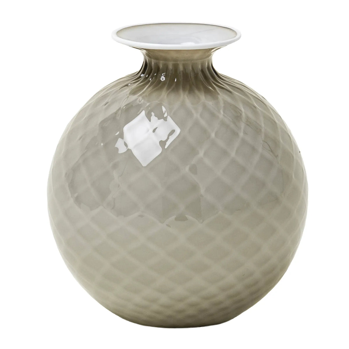 Venini Monofiore Ballton 100.18 Snow Cristallo