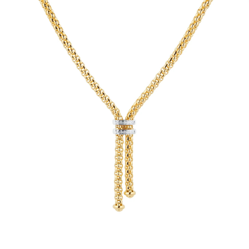  Fope Maori Necklace Yellow Gold and Diamonds 809BBR