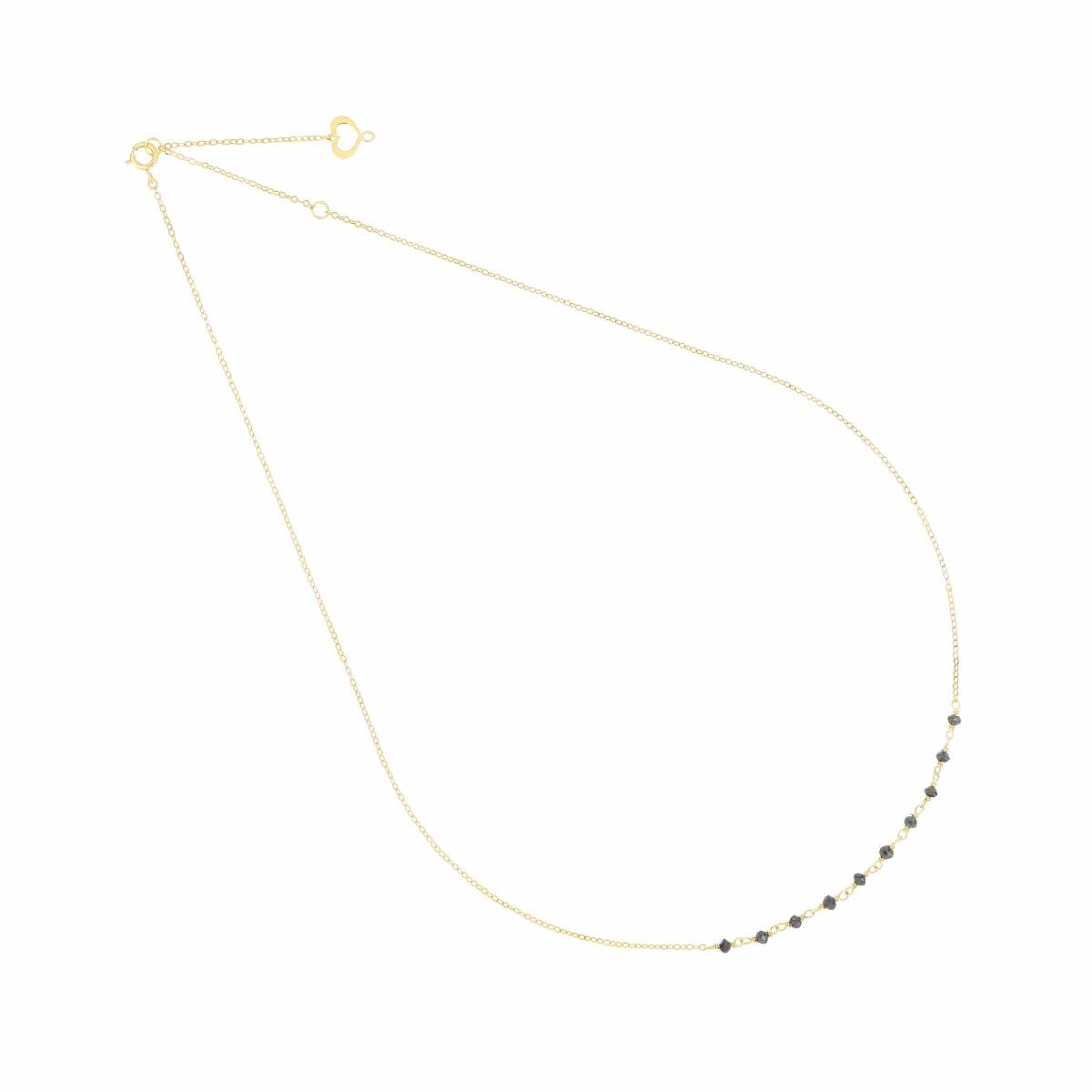 Maman et Sophie Girocollo Oro Giallo 18kt Gemme Diamanti Neri GCDMN10PS