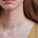  Maman et Sophie Necklace in 18kt rose gold with 11 drops GCDRP11MU
