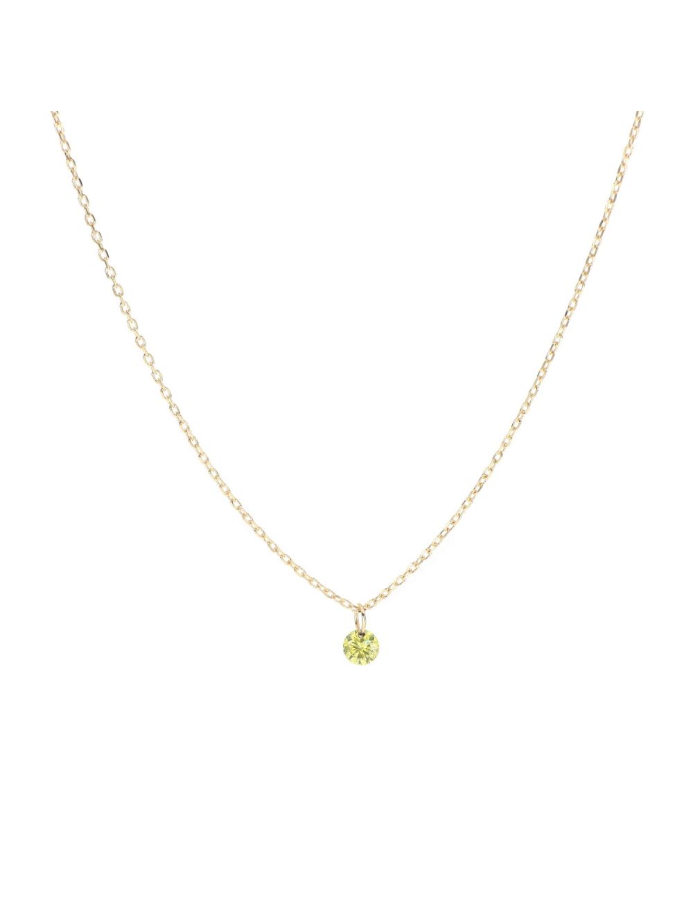 Maman et Sophie Girocollo Oro Giallo 18kt Diamante Nudo Giallo ct 0.07 GCNUD07GI