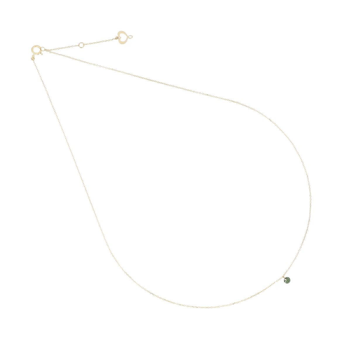 Maman et Sophie Girocollo Oro Giallo 18kt Diamante Nudo Verde ct 0.07 GCNUD07VE