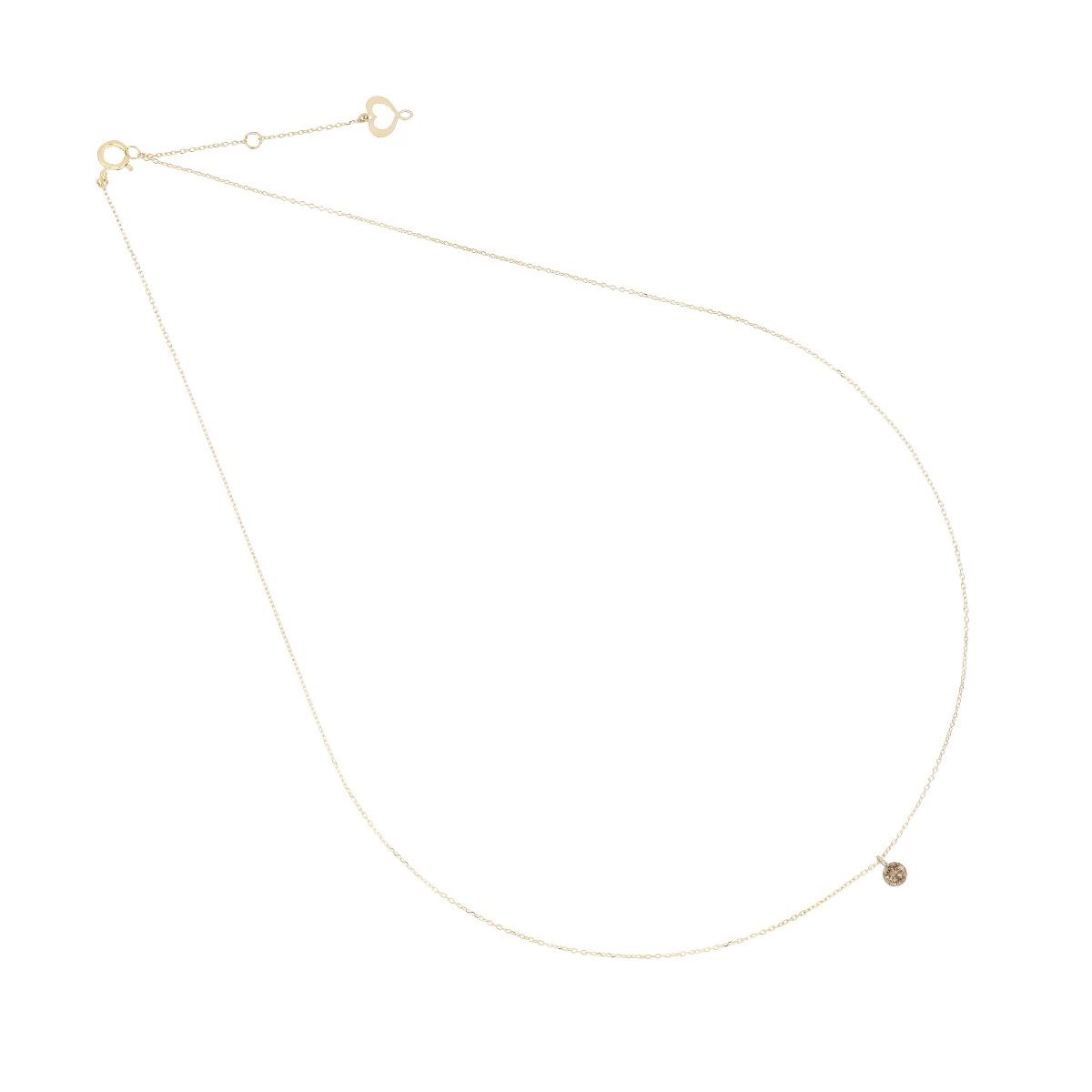 Maman et Sophie Girocollo Oro Giallo 18kt Diamante Nudo Brown ct 0.13 GCNUD13BW