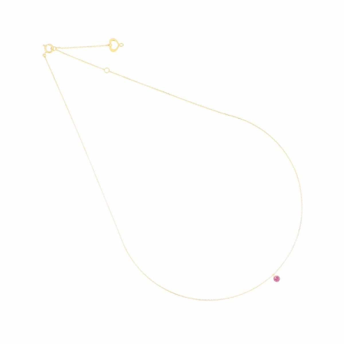 Maman et Sophie Girocollo Oro Giallo 18kt Pietra Nuda Rosa GCNUD1RO